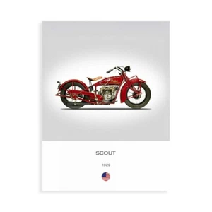 Stampa su Tela su Carta Poster o Quadro Rogan Mark Indian Scout 101 1929 - Picture 1 of 2