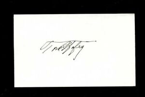 TOM HAFEY SIGNED 3x5 Index Card (d.1996) 1939 New York Giants 1944 Browns