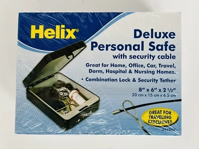 Helix Deluxe Personal Safe, Portable W/ Security Cable, Combination Lock, NEW - Image 1 of 4