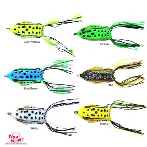 Fish WOW! 2 inch Fishing Frog Bait bass Soft Lure Topwater bait Random Color lot - Picture 1 of 12