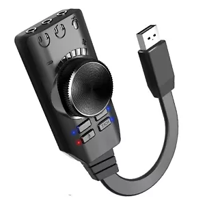 USB Sound Card External Sound Virtual 7.1 Channel Sound Card Audio Adapter - Picture 1 of 11