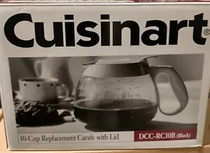 ¡NUEVO en caja! Jarra de café de vidrio de repuesto de 10 tazas CUISINART ~ negra DCC-RC10B - Imagen 1 de 1