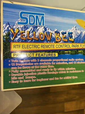 SDM Yellowbee RTF Electric Remote Control Park Flyer(airplane),2004,new! - Image 1 of 4