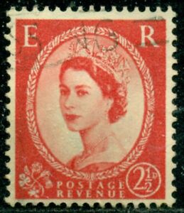 GREAT BRITAIN SG-565, SCOTT # 321c, GRAPHITE LINES ON BACK, USED, GREAT PRICE!