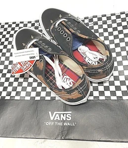Vans Shoes Authentic Tartan Daze Studs Bleach Denim Mixed Media 7.5 US Men 9 Wm - Picture 1 of 5