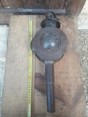 Lampe ancienne carrosse calèche auto art populaire grenier - Photo 1/4