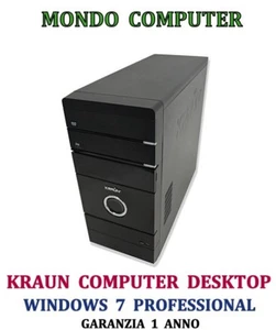 COMPUTER ASSEMBLATO KRAUN / CPU INTEL CORE 2 DUO E8400/ WINDOWS 7 PRO - LICENZA - Imagen 1 de 1