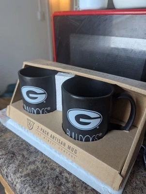 Georgia Bulldogs UGA Artisan Farmhouse Memory Company 2 Pack Cups Mugs New - Image 1 of 3