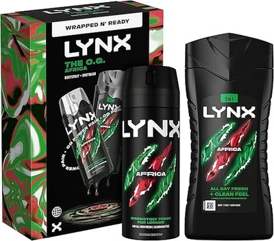 Lynx Gift Set Africa The O.G. Duo with our iconic smelling body wash and body sp