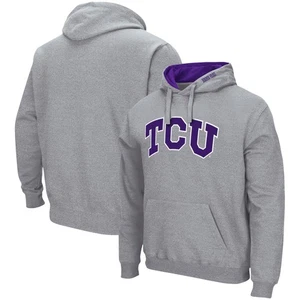 Sudadera con Capucha Hombre Coliseo Gris Jaspeado TCU Ranas Cornudas Arco y Logo 3.0 - Imagen 1 de 3