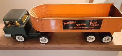 Vintage 1960's Structo Toy Semi Hydraulic Dump Truck & Trailer #606 - Image 1 of 4