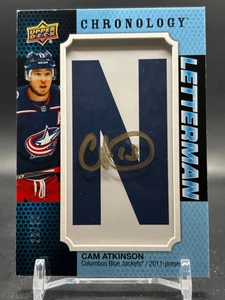 2019-20 Cam Atkinson Upper Deck Chronology Letterman N Auto /25 SSP #L-CBJ-CA - Picture 1 of 3