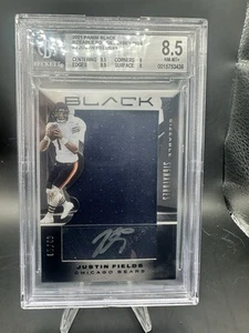 2021 Panini Black Justin Fields RC Jumbo Jersey Auto Autograph RPA 05/49 BGS 8.5 - Picture 1 of 2