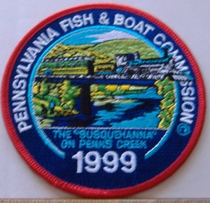 SUSQUEHANNA ON PENNS CREEK 1999 PA FISH AND BOAT COMMISSION FABRIC PATCH - Picture 1 of 1