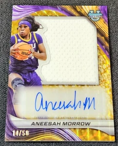2024-25 Bowman Best U Gold /50 Jumbo Relic Patch Auto Aneesah Morrow #PJRA - Picture 1 of 2