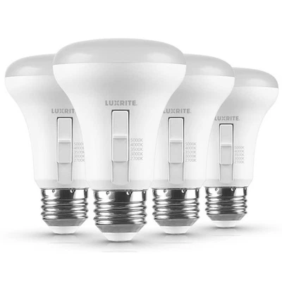 Luxrite BR20 LED Light Bulb, 7W (78 Watt Equivalent), 5CCT 2700K 3000K 3500K... - Image 1 of 4