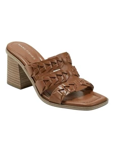 Marc Fisher Melita Brown Block Heel Slip On Sandals. Sz 9.5. NEW! - Picture 1 of 17