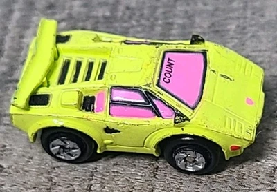 Micro Machines 1986 Galoob Lamborghini Countach Rare Neon Yellow & Pink Windows - Image 1 of 4