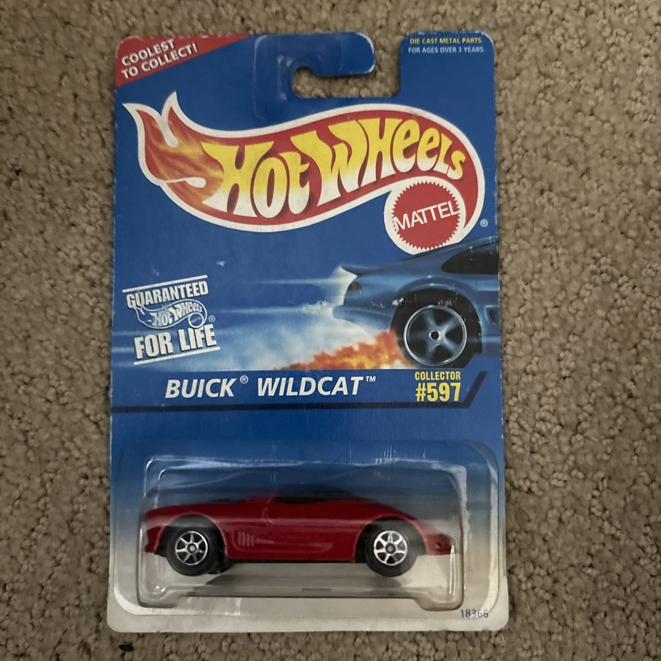 Buick Wildcat Red 7SP Wheels 1997 Hot Wheels #597 nuevo en tarjeta Foto 1 de 1