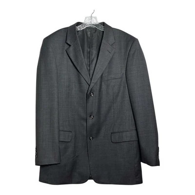 Stafford Men Charcoal Gray Wool Blend Suit Jacket Blazer 42L - Image 1 of 4