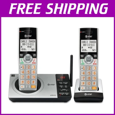 Telefone sem fio prata 2 aparelhos com secretária eletrônica - Imagem 1 de 4