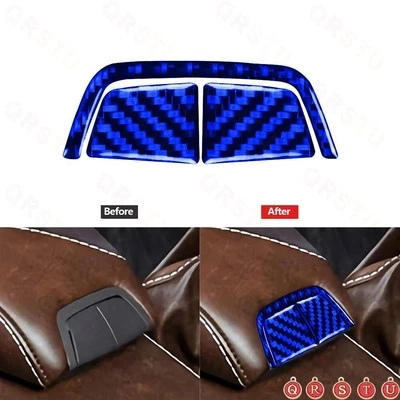 Borde de botón de control central de fibra de carbono azul para BMW Serie 6 E63 E64 2004-2010 Foto 1 de 4