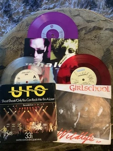 Metal Rock-3 X 7” Coloured Pic Cover Disc-collection-bundle-limited - Picture 1 of 7