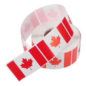 1 Roll Canada Flag Sticker For Truck Water Bottles Laptops Cars And Notebooks - Afbeelding 1 van 12
