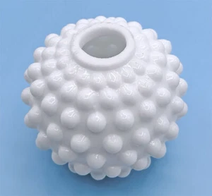 Vintage White Hobnail Milk Glass Lamp Replacement Part Globe Ball Shape 3" - Picture 1 of 2