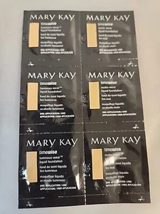 MARY KAY TIMEWISE LIQUID FOUNDATION~ PACK OF 6 SAMPLES BEIGE 6 - Picture 1 of 3