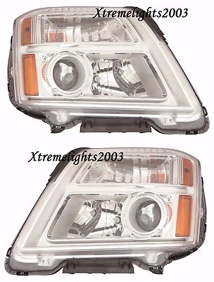 GMC TERRAIN 2016-2017 CHROME HEADLIGHTS HEAD LAMPS LIGHTS W/BULBS PAIR SET Foto 1 de 3