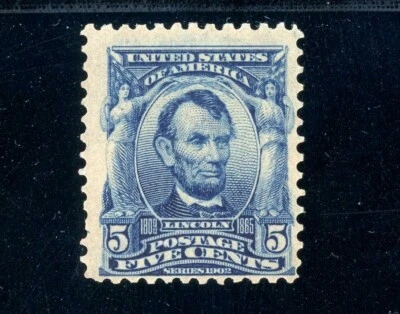 USAstamps Unused FVF US 1902 Lincoln Scott 304 OG MNH SCV $150 - Image 1 of 2
