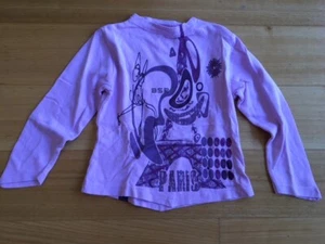 BSR PARIS LONG SLEEVE PINK TOP SIZE 5 TO 6 GENUINE - Picture 1 of 2