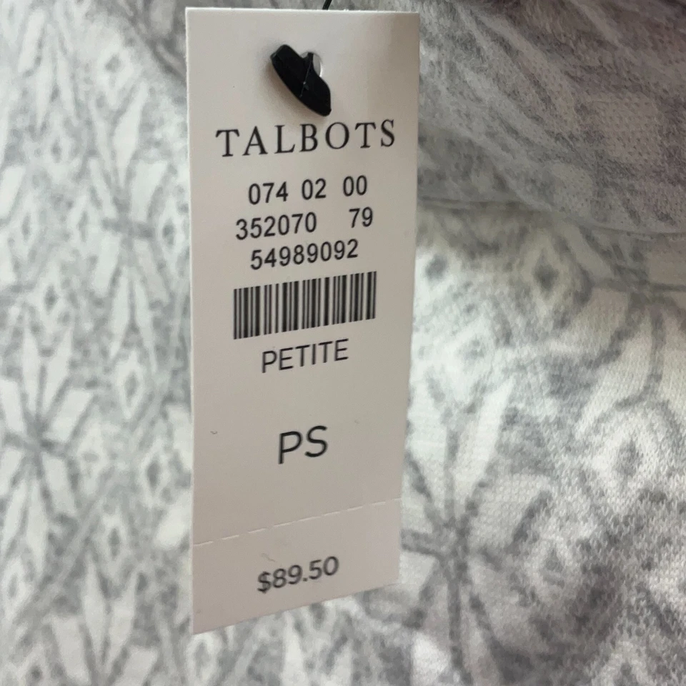 Moletom Pulôver Feminino T By Talbots Tamanho PS Cinza Floral Zíper Elástico - Imagem 1 de 4