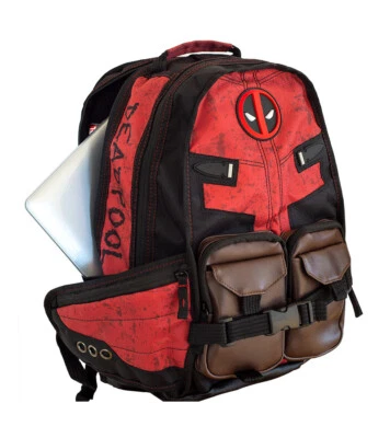 Mochila Cosplay Marvel Comics Deadpool Mochila Bolsa de Viaje Laptop Bolsa de Regalo Foto 1 de 4