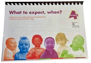 ¿Qué esperar, cuándo? EYFS guardería para niños cuidado infantil encuadernado en espiral - Imagen 1 de 6
