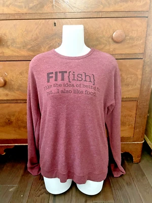The Original Retro Brand "Fit -ish"  Womens Size Small Burgundy Sweatshirt - Image 1 of 3
