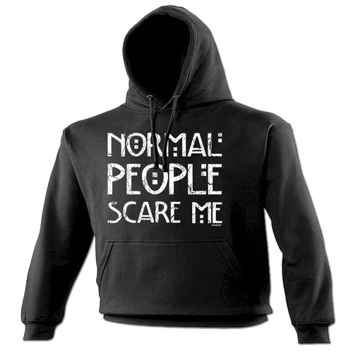 RHUDE Normal People Scare Me HOODIE hoody Emo Rude Punk Rock Top birthday fashion gift