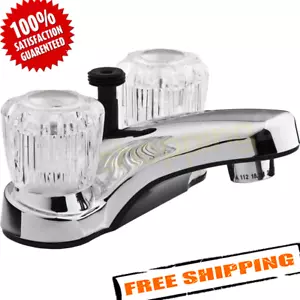 Dura Chrome Polished Plastic Tub & Shower Faucet with Acrylic Knobs Handles - Picture 1 of 5