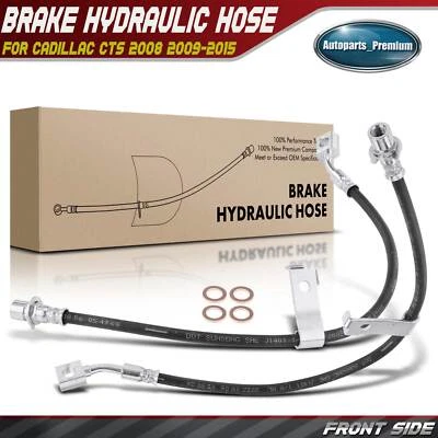 Manguera hidráulica de freno delantera izquierda y derecha 2 piezas nueva para Cadillac CTS 2008-2015 RWD Foto 1 de 4