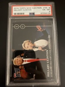 Donald Trump / Hillary Clinton 2016 Topps Now Presidential Debate Card #16-8 SP