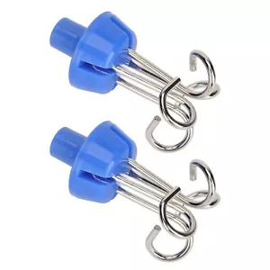2PCS IV Pole Hooks 4 Hangers Metal Vertical Infusion Stand Hook For DM5 - Picture 1 of 12