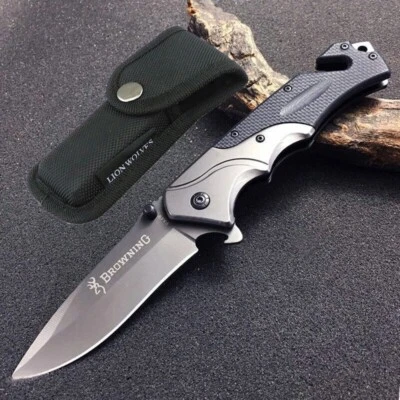 Browning Folding Pocket Knife Outdoor Camping Hunting Survival Fishing Knives - image 1 of 4