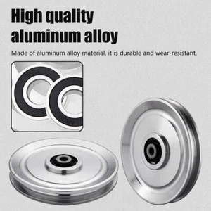73-114mm Silver Aluminum Bearing Pulley Wheel for Cable Machine Fitnes Equipment - Picture 1 of 21
