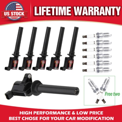 For Ford for Mazda for Mercury Sable Mariner 6 Ignition Coil &8 SP493 Spark Plug - Image 1 of 4