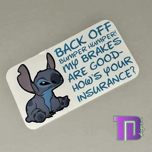Stitch back off bumper humper decal sticker - Picture 1 of 2