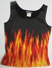 Vintage GIRLFRIENDS LA FIRE FLAME Juniors Tank Top Shirt Medium
