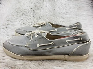 POLO RALPH LAUREN Lander Gray Blue Casual Boat Deck Shoes Size 16 D - Picture 1 of 6