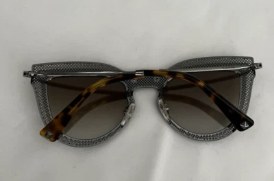 VALENTINO VA GUNMETAL BROWN CAT EYE AUTHENTIC SUNGLASSES ITALY - Image 1 of 4