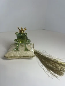 Frog Prince Christmas Ornament, Pillow with Tassel, Vintage, Rare - Picture 1 of 5